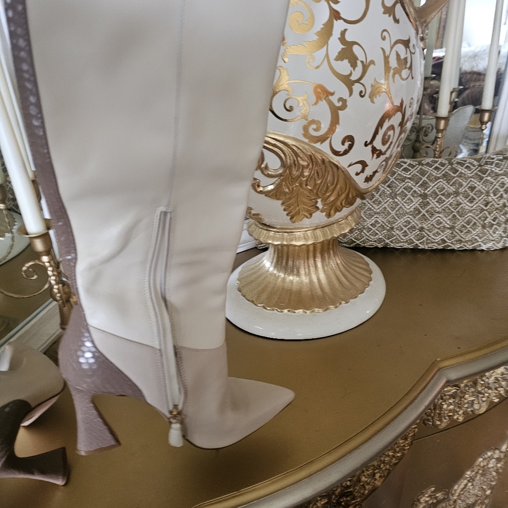 Cream Boots - Picture 2 of 3